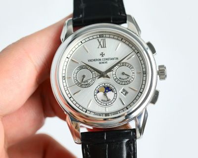 TW Factory Vacheron Constantin Traditionnelle 9100 Movement 316L Steel White Face Silver Case Watch